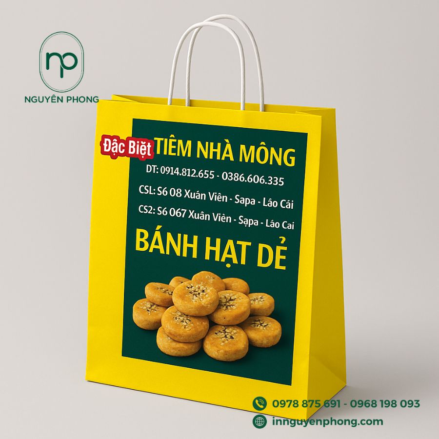 In Túi Giấy Đựng Bánh Hạt Dẻ